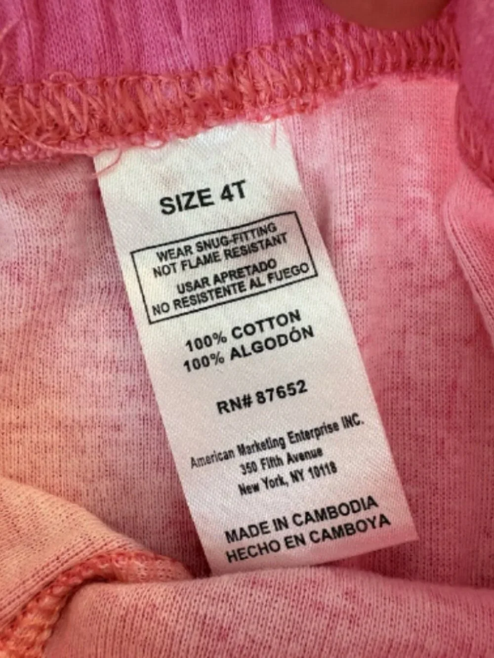 Disney Princess Pajama Set Lot 4 Girls 4T Pink Mix & Match 100% Cotton Sleepwear
